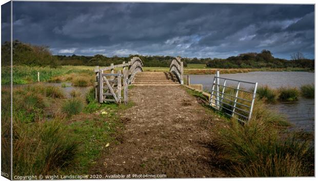 Brading Marshes Isle Of Wight Canvas Print by Wight Landscapes