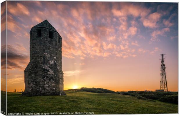 Sunrise At The Pepper Pot Canvas Print by Wight Landscapes