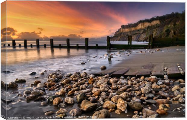 Shanklin Slipway Sunrise Canvas Print by Wight Landscapes