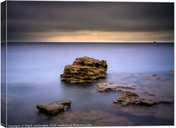 Rocks Of Seaview Isle Of Wight Canvas Print by Wight Landscapes