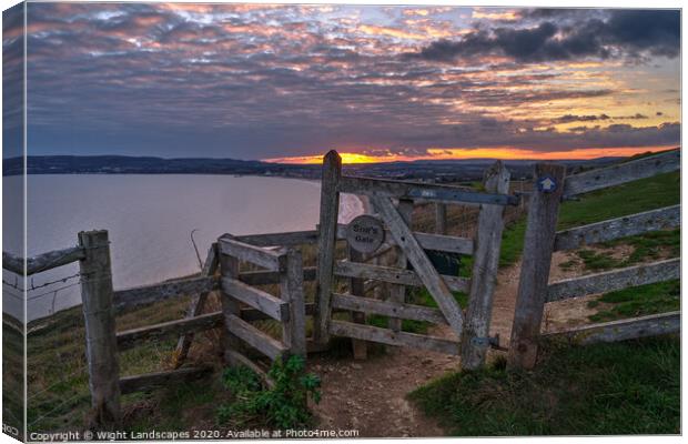Sue's Gate Culver Down Canvas Print by Wight Landscapes