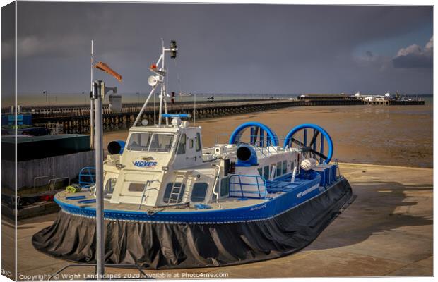 Island Express Hovercraft Canvas Print by Wight Landscapes