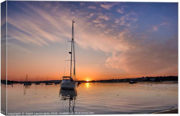 Southerly Sunset Canvas Print by Wight Landscapes