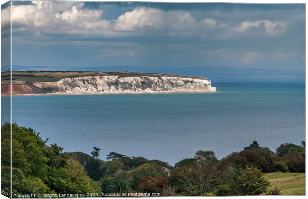 Culver Cliffs and Down Isle Of Wight Canvas Print by Wight Landscapes