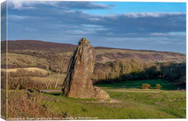 Winter At The Longstone Canvas Print by Wight Landscapes