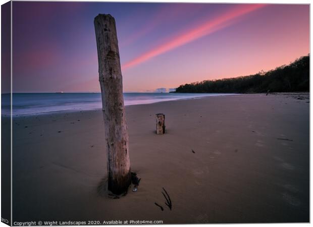 Priory Bay Sunset Canvas Print by Wight Landscapes