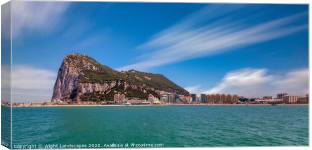 The Rock Of Gibraltar Canvas Print by Wight Landscapes