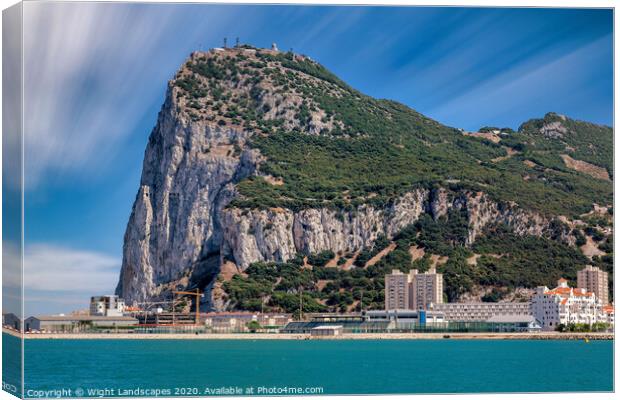 Rock Of Gibraltar Canvas Print by Wight Landscapes