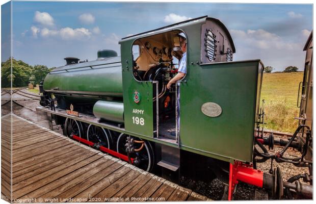 Hunslet ‘Austerity’ WD198 ‘Royal Engineer’ Canvas Print by Wight Landscapes