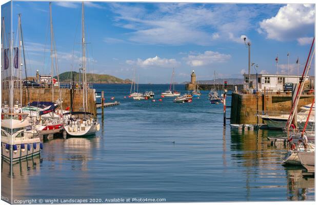 Victoria Marina St. Peter Port Guernsey Canvas Print by Wight Landscapes