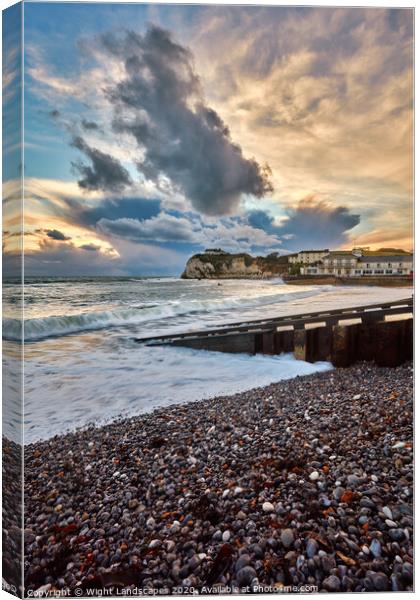 Freshwater Bay Isle Of Wight Canvas Print by Wight Landscapes