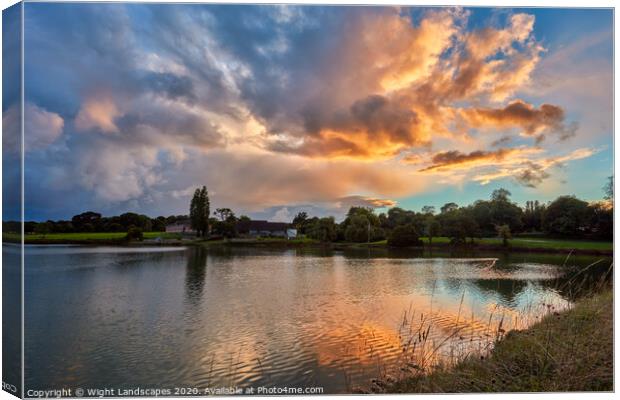 Lakeside Spa Hotel Canvas Print by Wight Landscapes