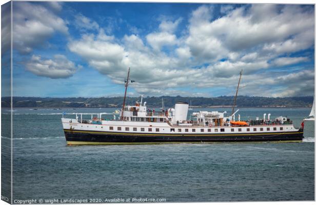 MV Balmoral In The Solent Canvas Print by Wight Landscapes