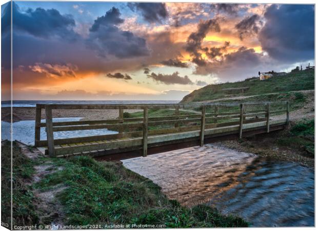 Grange Chine Sunset Canvas Print by Wight Landscapes