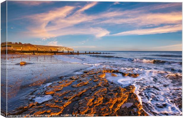 Yaverland Beach Sandown Isle Of Wight Canvas Print by Wight Landscapes