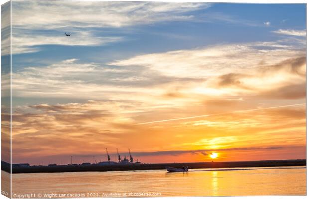 Ria Formosa Sunrise Canvas Print by Wight Landscapes