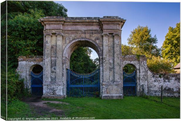 Freemantle Gate Godshill Isle Of Wight Canvas Print by Wight Landscapes