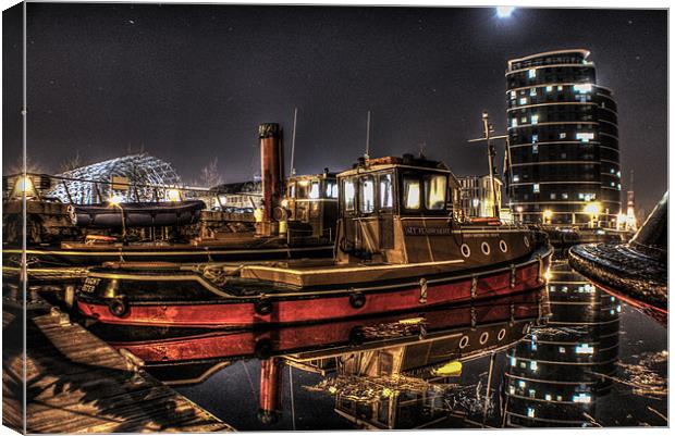 Little Red Boat Canvas Print by jim wardle-young