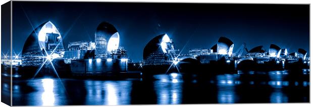 Thames Barrier Canvas Print by jim wardle-young