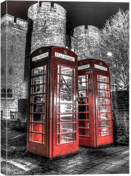 2 Red Boxes Canvas Print by jim wardle-young