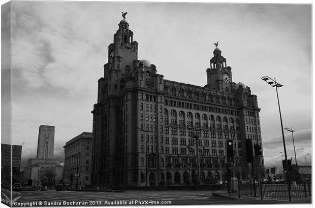 Liverpool Royal Liver Building Canvas Print by Sandra Buchanan