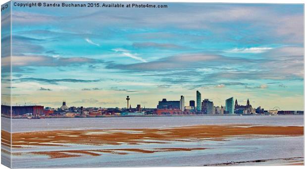  Liverpool Skyline Canvas Print by Sandra Buchanan