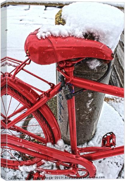Too cold to cycle Canvas Print by HELEN PARKER