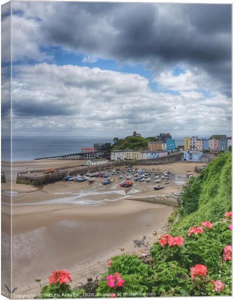 Beautiful Tenby Canvas Print by HELEN PARKER