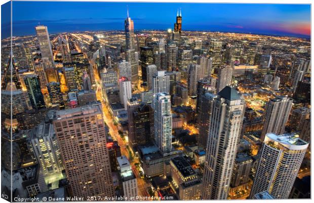 City of Chicago Canvas Print by Duane Walker