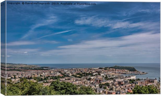 Scarborough Town Canvas Print by David Hollingworth