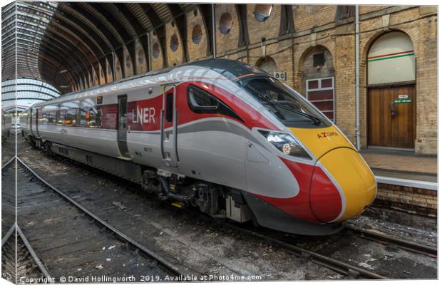 Azuma Intercity 800 in LNER Livery Canvas Print by David Hollingworth