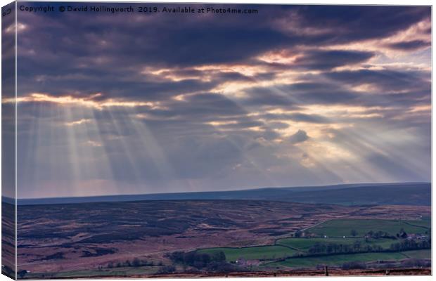 Skyscape North Yorkshire Moors Canvas Print by David Hollingworth