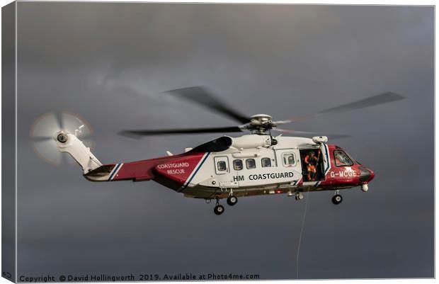 Search & Rescue\Sikorsky S92A  Canvas Print by David Hollingworth