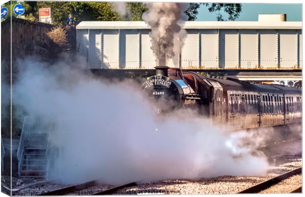 The Scarborough Spa Express - Galatea Departure Canvas Print by David Hollingworth