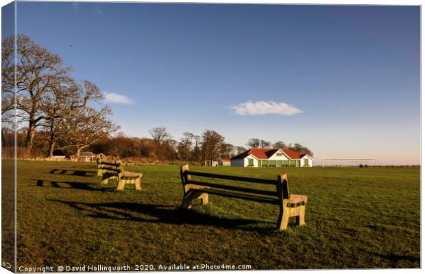 Sewerby Cricket Club Canvas Print by David Hollingworth