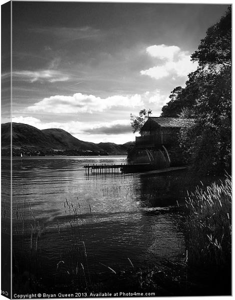 Ulswater Boathouse. Canvas Print by Bryan Queen