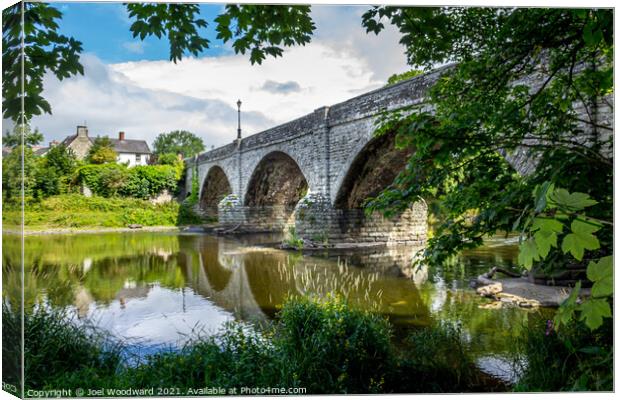 Bridge Over The River Wye Llyswen Canvas Print by Joel Woodward