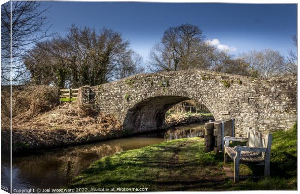 Bridge Over Brecon & Monmouthshire Canal Canvas Print by Joel Woodward