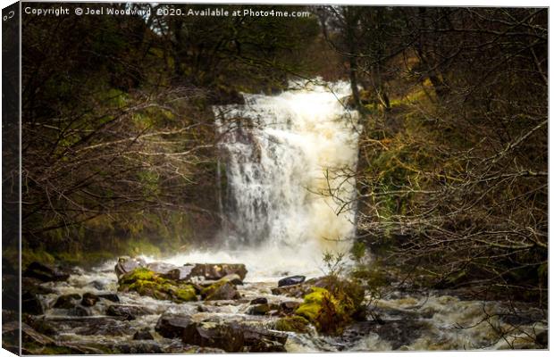 Blaen y Glyn Isaf Waterfall, Brecon Beacons Canvas Print by Joel Woodward