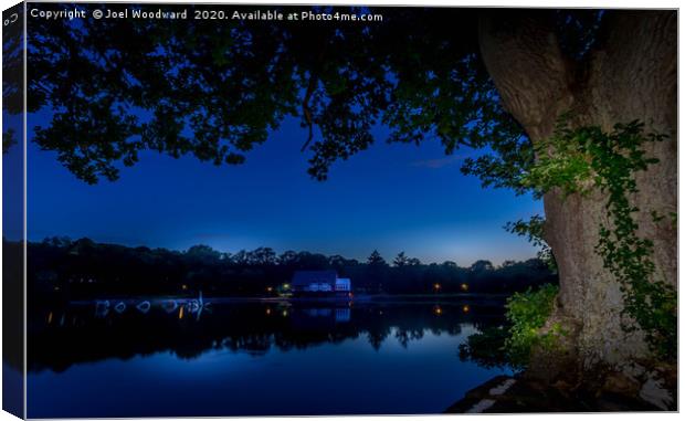 Llandrindod Wells Lake (Blue Hour) Canvas Print by Joel Woodward