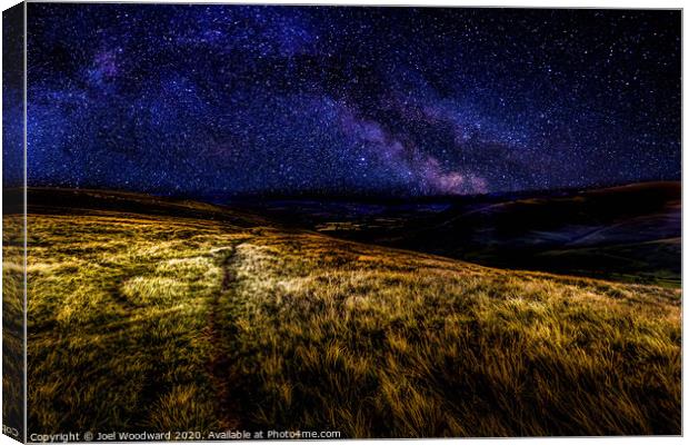 Milky Way Brecon Beacons Canvas Print by Joel Woodward