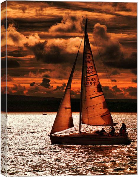 Red Sails in the Sunset Canvas Print by