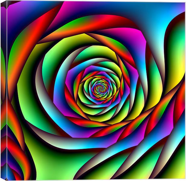 Rainbow Spiral Canvas Print by Colin Forrest