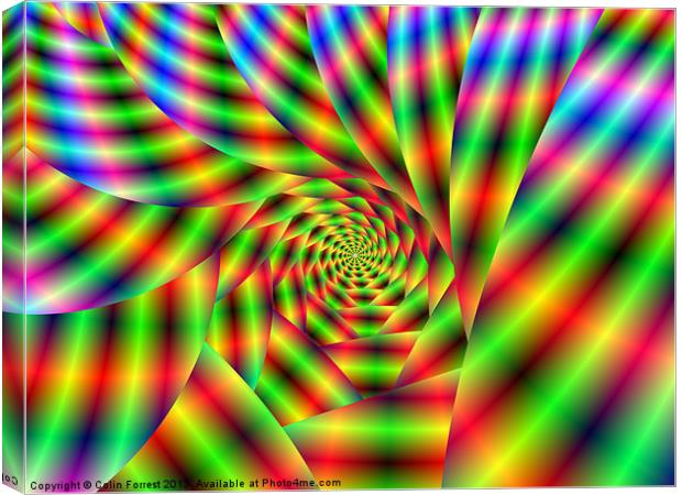Psychedelic Spiral Canvas Print by Colin Forrest