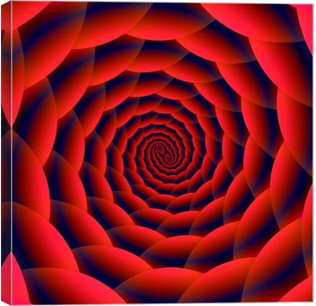 Red and Blue Spiral Canvas Print by Colin Forrest