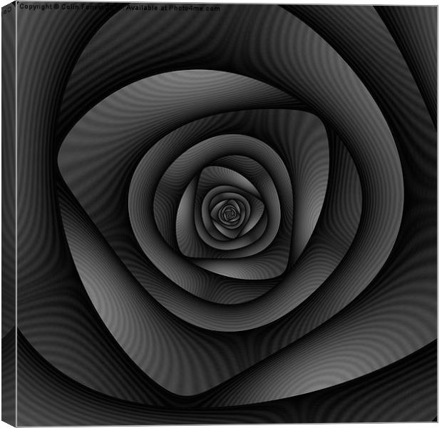 Spiral Labyrinth in Monochrome Canvas Print by Colin Forrest