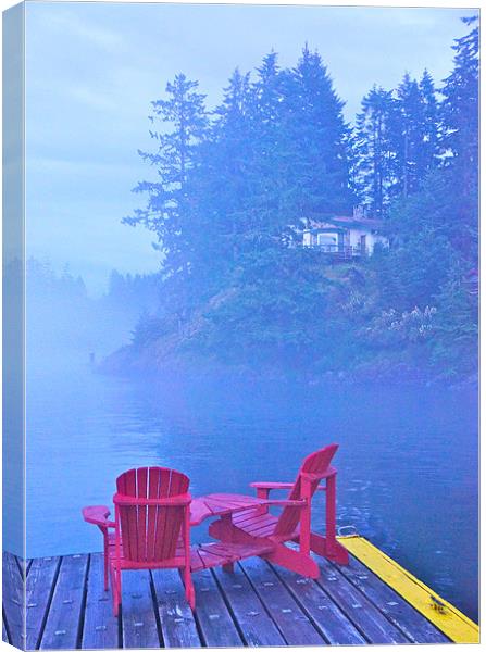 The Fog Rolls In Canvas Print by David Davies