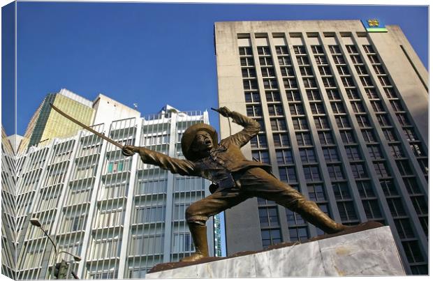 Pio Del Pilar Statue, Makati City  Canvas Print by Pinoy Images