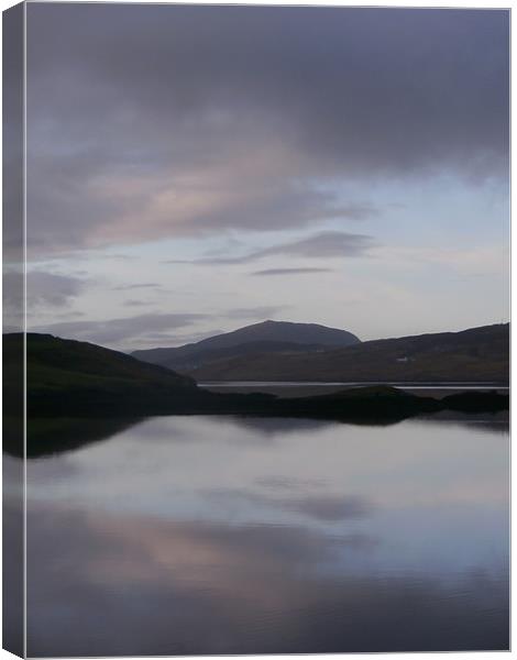 Habost Loch, Isle of Lewis Canvas Print by Annabel Montgomery