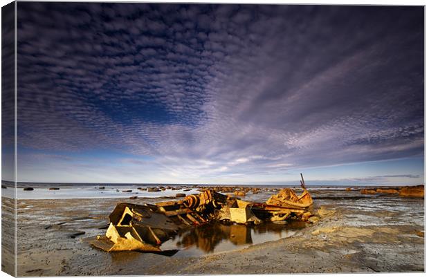 The Wreck Canvas Print by Dave Hudspeth Landscape Photography